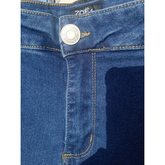 Zoe + Phoebe High Rise Slim Boot Leg Dark Wash Stretch Blue Jeans Women’s Sz 12 - Picture 5 of 16